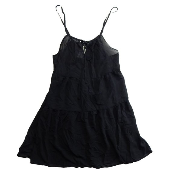 PacSun Womens Fit and Flare Mini Dress Bathing Suit Cover Up Black Size M/L - Picture 1 of 10